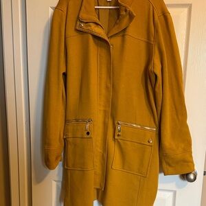 New York & Company Yellow Utility Jacket